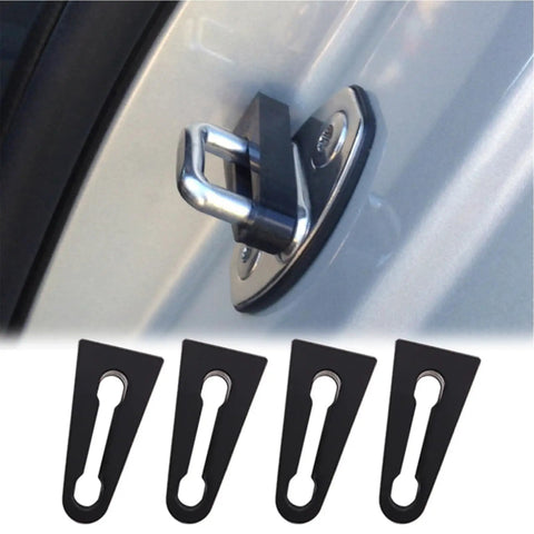 Premium Pack Of Four Durable Rubber Car Door Lock Sound Deadeners For Quiet Slam Free Closing High Grip Auto Noise Absorbing buffer pads on door.