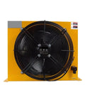 Front view of Low Noise Hydraulic Plate Heat Exchanger And Air Cooler With 250 L Per Min Flow, DC12 Air Cooled Hydraulic Station Oil Fan