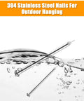 304 stainless steel nails submerged in water, highlighting durability for 500Pcs Stainless Steel Wall Nails Set, 6 Sizes Finishing Nails.