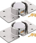 2 Pack Heavy Duty Van Door Padlocks Set 73mm Solid Steel Hasp Security Locks With Fully Enclosed Bolt And 4 Keys showcased