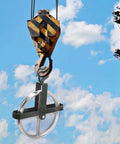 12 Inch Aluminum Scaffold Hoist Pulley With Dual Sealed Bearings, 1000 Lb Working Load, Ladder Hook Pulleys For Safe Lifting