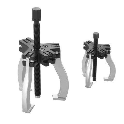 Gear Puller Set With 3 Inch And 7 Inch Pullers, 3 Jaw Gear Bearing Flywheel Pulley Removal Tool, shown with reversible jaws