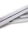 Top Shelf Aluminum Miter T Slot Tracks With Pre Drilled Mounting Holes 4 Pack 48 Inch Bars close-up detail of rugged aluminum material.