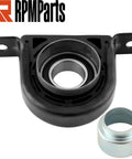 Professional Grade Drive Shaft Center Support Bearing Assembly With Reinforced Grease Seals For 2005 2015 Nissan Frontier And 2004 2015 Nissan Titan with black mount and metal bearing.