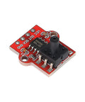 Front view of AEDIKO 4pcs air pressure sensor module on red PCB with black sensor and 2.5mm tube connector.
