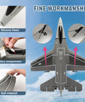 Ready To Fly RC Plane 3 Channel Remote Control Aircraft For Adults And Beginner Friendly F16 Fighter Jet Style With 6 Axis Gyro