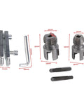 2 Piece Pipe Threading Tool Kit With Hex Die Design And Broken Wire Extractor For Quick Jam Free Internal And External Threading On PVC And Metal Pipes A Real Workhorse For Home Pro Jobs And DIY Enthusiasts, 1/2 in and 3/4 in steel dies with extractor