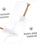 Close-up view of 100 Piece Aircraft Type Expansion Screws Set For Easy Self Tapping Drywall Anchors Kit, precision screws, nylon material