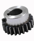 Top Shelf 25 Tooth 2 Module Spur Gear Motor Drive Part Built From Dang Solid 45 Carbon Steel For Smooth Mechanical Power Transmission Upgrades Featuring A Sturdy 15 Millimeter Keyway, close-up view.