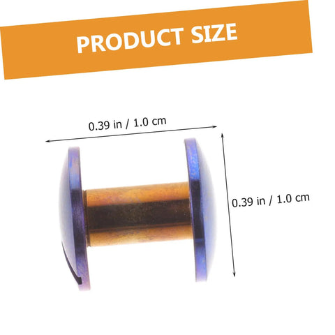 Rock Solid Chicago Screws And Heavy Duty Binding Bolts For Scrapbooks Photo Albums Crafting Gear, showing product size 0.39 in / 1.0 cm.