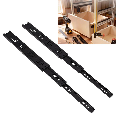 12 Inch Heavy Duty Drawer Slides Full Extension Side Mount with kitchen cabinet installation tools.