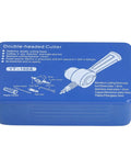 Double Head Sheet Metal Nibbler Cutter Drill Attachment Aluminum Alloy with blue case for versatile metal cutting.