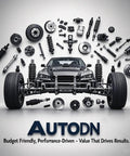 Front wheel seal for Dodge Omni, shown among assorted automotive suspension and drivetrain parts around a car.