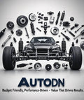 Upgrade Your Ride With This Cool 1 Piece Rear Shaft Universal Joint And Steering Joint, A Sweet DIY Swap For Easy Fixes And Awesome Performance On Any Compatible Car Today. Front view of car suspension and drivetrain parts on white background.