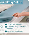 Really Easy Set Up image showing installation steps for Skip The Worry With This Ultra Cozy Foam Bed Bumper.