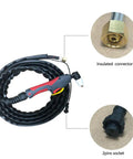 Image of Plasma Cutter Torch PT 31 Air Plasma Cutting Gun with M161.5 Brass 2 Pin Connectors and 4 Meter Lead.
