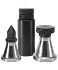 Heavy Duty Adjustable Screw Jacks Set Of Ten Built Tough To Handle The Heaviest Loads Without Breaking A Sweat Dial In Perfect Levels For Machine Tools And Workshop Equipment, featuring three metal jacks in various sizes.