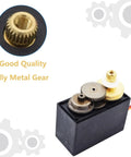 Close-up of Two Pack 996R Servo Motors with metal gear, highlighting high torque digital servo for DIY projects