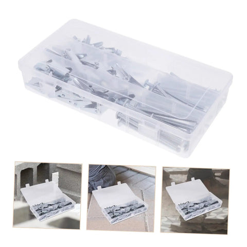 Heavy Duty Toggle Bolt And Wing Nut Kit For Drywall Anchoring In Hollow Walls Easy Install DIY Friendly Secure Mounts Versatile Metal Anchors For Shelves Cabinets And More 48Pcs in plastic case