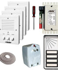 4 Unit Apartment Intercom Kit With Wired Connection, Crystal Clear Voice Fidelity, Simple Loop Wiring Between Indoor Stations