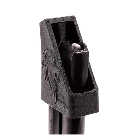 Hi-Point JHP 45 Gen 2 Magazine Speed Loader For.45 ACP, Single Stack Pistol Loading Tool in black plastic, side angle view