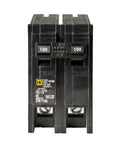 Square D 2 Pole 100 Amp Circuit Breaker 2 Inch Mount For Electrical Panel Upgrade Durable Replacement Part For Home Workshop And Small Business Electrical Systems, front view