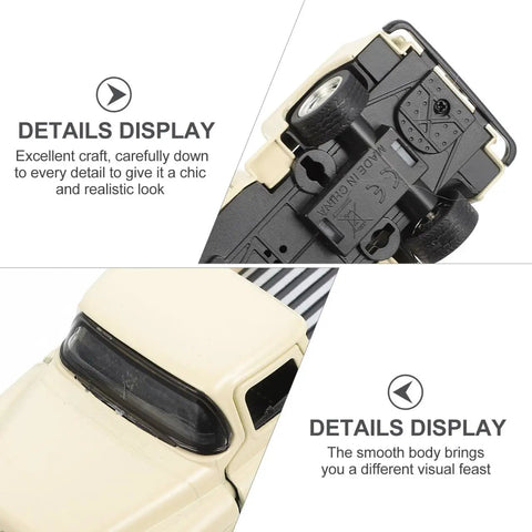 Small Off Road Pickup Truck Model Toy Figure for Kids and Collectors, realistic 4.92 inch mini car, details display view.
