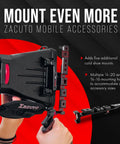 Cinematographer Rig for Smartphones With Smart Z Finder Director Grip Rail Accessory Hub Brow and Shoulder Stock close-up