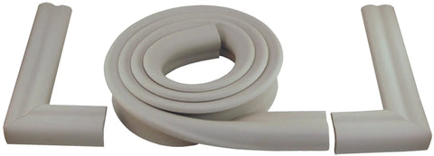 Taupe Hearth Cushion For Fireplace Edges And Corners, 8.33 Feet Of High Density Soft Padding, 3 Piece Edge Guard With Velcro