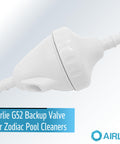 G52 Backup Valve Replacement Kit For Polaris Pool Cleaners 180 280 380 480 shown in white polymer material
