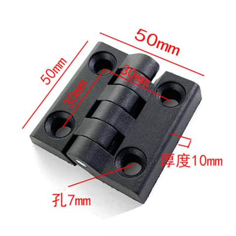 Two Pack Heavy Duty Plastic Butt Hinge For Cabinets, showing measurements and design details