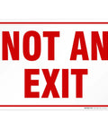 Built Tough Premium Aluminum Sign For Indoor And Outdoor Use No Fuss Rust Free Weatherproof And Ultra Durable With A Sharp Professional Look For Home Office Garage Shop And Retail Spaces red Not An Exit sign