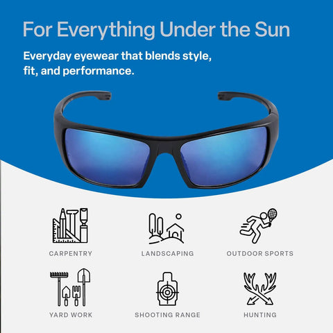 Dorado Safety Glasses With Dual Lenses ANSI Z87 Plus Blue Light Blocking UV Protection And Anti Scratch Coating Blue Revo Lenses