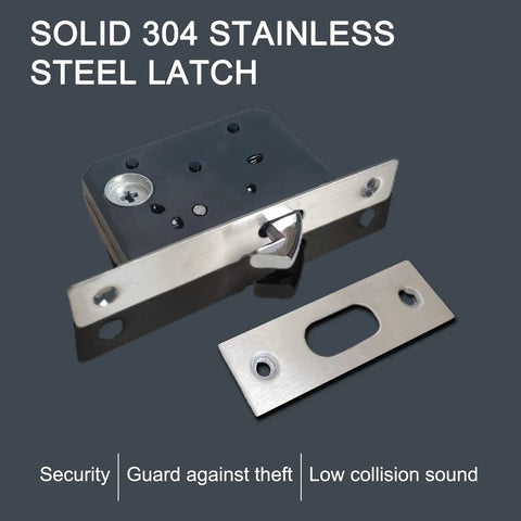 Privacy Pocket Door Lock With Key For Recessed Sliding Doors Mortise Style Hardware and stainless steel latch