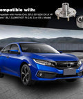 Front Wheel Hub Bearing Assembly Fits Civic 2012 2013 2014 2015 1.8L Gas Or 1.5L Electric And Gas Engine front view with car
