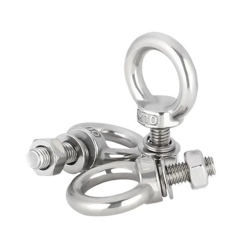 Heavy Duty Swivel Long Lifting Eye Bolt For Hoisting And Rigging Weatherproof And Rust Resistant Built To Handle Big Load Capacity Outdoor Ready Easy Install Ideal For Industrial Marine And DIY Rigging Tasks, M10 stainless steel