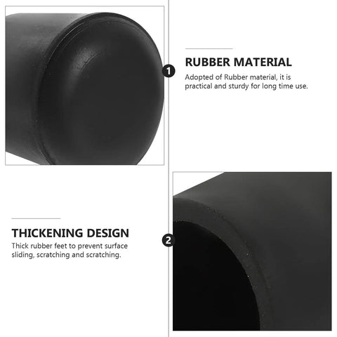 Close-up of rubber material and thickening design of Anti Slip Rubber Feet for Furniture 8 Pack Thickened Grippy Floor Protectors.