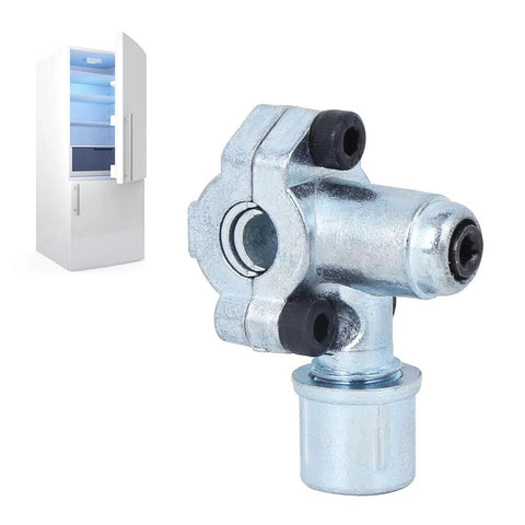 Miskall BVP-31 refrigerator piercing valve kit; metal needle valve with wrench for liquid refrigerant addition.