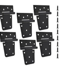 Heavy Duty Black Gate Hinges 3.5 Inch With Screws Pack Of 6 For Wood Fences Barn Doors Outdoor, shown with included screws.