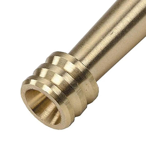 Close-up of Four Inch Ramrod Extension Jag With 10-32 Threads For Standard.50 Cal Ramrods, Brass Spark-Free Design