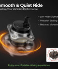 Ride Ready Rear Wheel Hub And Bearing Assembly 512505 For Toyota Prius 2010 To 2015 And Plug In 2012 To 2015 With ABS Sensor