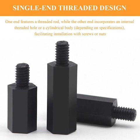 Pro Grade Nylon Hex Standoff Spacers M4 Threaded Six Millimeter Frame Forty To One Hundred Millimeter Length One Hundred Piece Bulk Pail For Gritty Circuit Board Mounting And Badass Diy Garage Builds