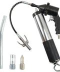 Heavy-Duty 6000 PSI Pneumatic Grease Gun With 18-Inch High-Pressure Hose and fittings for automotive use