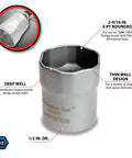 Two And Three Eighths Inch Six Point Rounded Lock Nut Socket One Half Inch Drive For Dodge Dana Sixty Manual Hubs Beast Tough Heavy Duty Steel Easy Wheel Bearing Locknut Removal And Installation