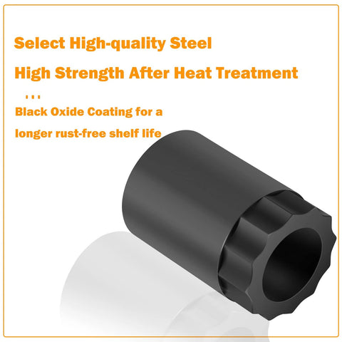 60mm differential pinion lock nut tool, black steel, for Honda ATV models
