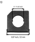 Heavy Duty 304 Stainless Steel Beveled Square Washers M10 for Channel Steel Shim Leveling 20 Pack Chinflly image with dimensions