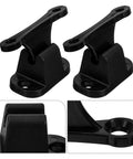 Upgraded Sturdy Nylon T-Shaped Camper Door Latch Replacement Set With Easy Install Holder For Rv Trailer Motorhome And Caravan Accessories Black close-up of latch holder designs
