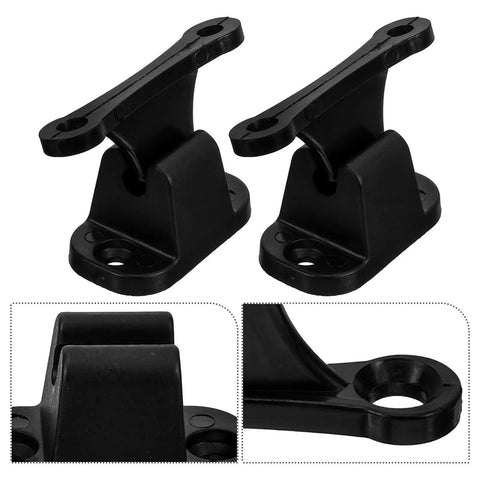 Sturdy Nylon Rv Door Catch Set For Camper And Motorhome, T-Shaped Design Latch in black nylon material.