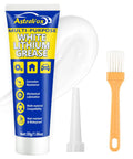 White Lithium Grease With Brush For Hinges, Bearings, Gears And More, Waterproof And Heat Resistant, 1oz tube with brush