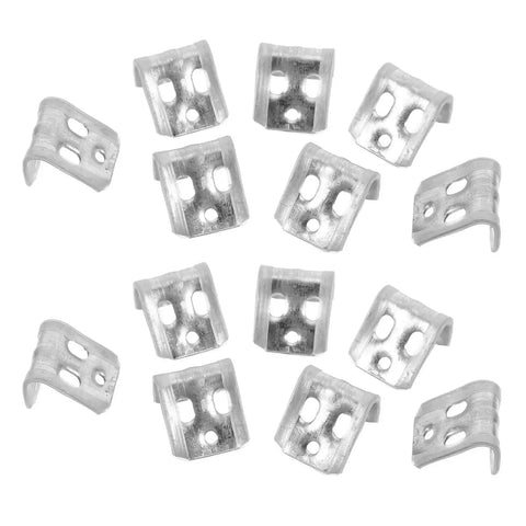 Top Shelf Couch Spring Clips And Sofa Fasteners Bundle Includes One Hundred Rubber Anchors And Sectional Connectors, transparent metal clips for securing sofa springs.